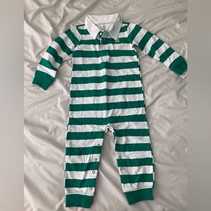 Carters toddler boy - green and white striped jumper